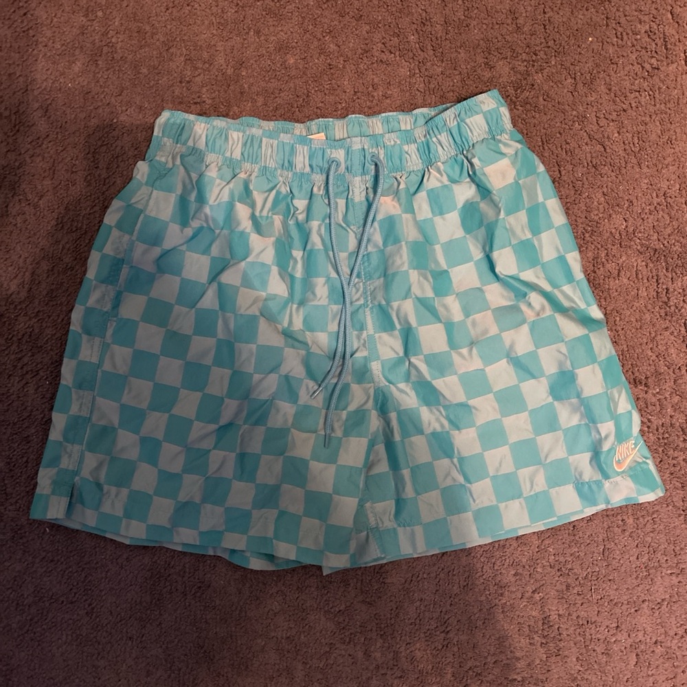 Nike Aqua Checkered Swim Shorts